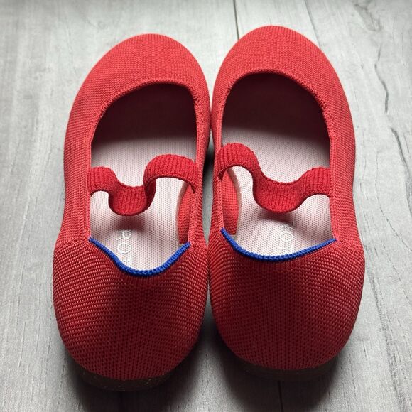Rothy’s Girls Mary Jane Shoes Red Size 3 Kids Eco-Friendly Washable Flats - Picture 2 of 8